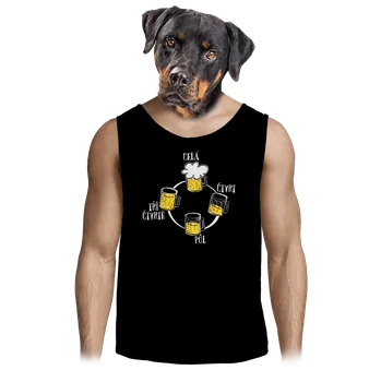 Pánské tílko Bastard Pivní hodiny pánské tílko Black