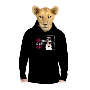 Chlapecká mikina Bastard Nepiju vodu dětská mikina klokanka Black