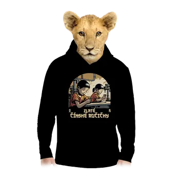 Chlapecká mikina Bastard Zlaté čínské ručičky dětská mikina klokanka Black