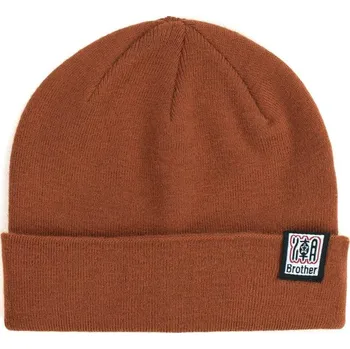 Čepice Čepice beanie dvojitá cihlová