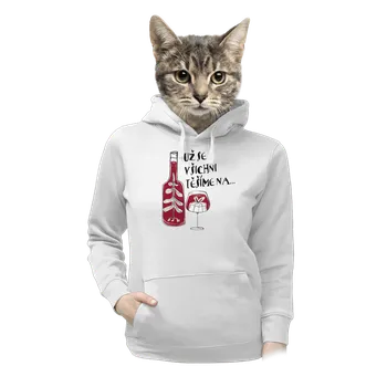 Dámská mikina Bastard Vánoce ve víně dámská mikina klokanka White