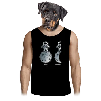 Pánské tílko Bastard Půlčlovek na půlměsíci pánské tílko Black