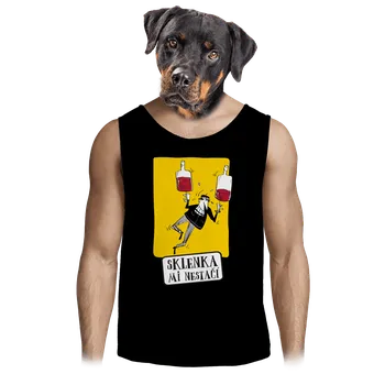 Pánské tílko Bastard Sklenka mi nestačí pánské tílko Black