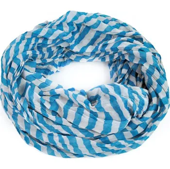 Šála Dámský páskový tunel tyrkysový