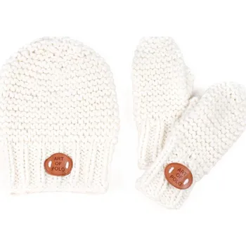 Čepice Sada rukavic a čepice bílá