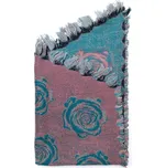 Dámská šála Zimní zahrada vínovomodrá