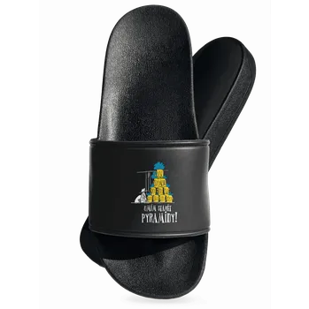 Pánské pantofle Bastard Umím stavět pyramidy pantofle Black