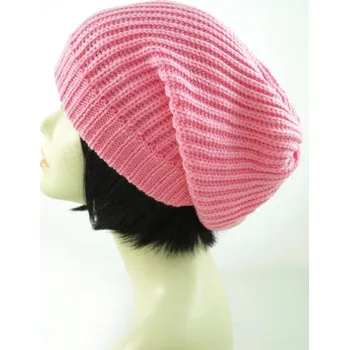 Čepice Dámská spadlá čepice růžová