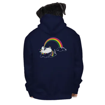 Pánská mikina Bastard Tajemství duhy pánská mikina na zip Navy