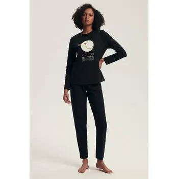 Pánské pyžamo Henderson Dámské pyžamo 43727 Dairoku délka/r S-3XL černá XL