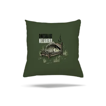Polštář Bastard Dneska už nezaberu polštář Olive Green