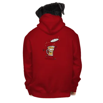 Pánská mikina Bastard Čepice pánská mikina na zip Red