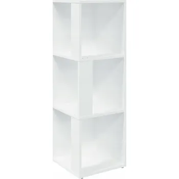 regál Rohová police bílá 33x33x100 cm