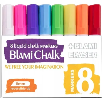 Dekorativní popisovač na keramiku, dřevo, kov, plast, sklo, křídový, vícebarevný Blami Arts 8 ks