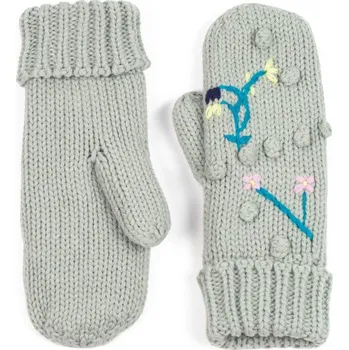 Šála Šedé rukavice s výšivkou