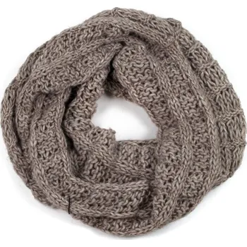 Šála Pletená kruhová šála béžová