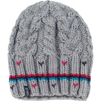 Čepice Zimní čepice s třemi pruhy šedá