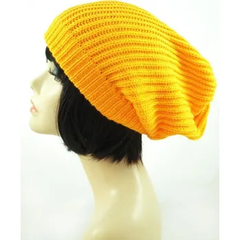 Čepice Dámská spadlá čepice žlutá