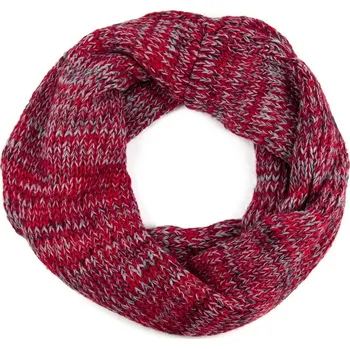 Šála Melanžový zimní tunel červený