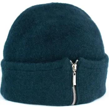 Čepice Vlněná čepice se zipem šedá