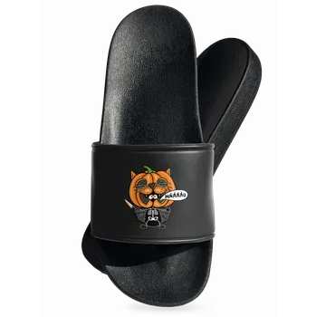 Pánské pantofle Bastard Halloweenská kočička pantofle Black