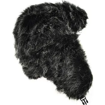 Čepice Chlupatá kožíšková ušanka tmavá