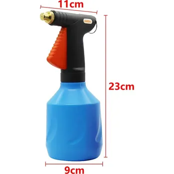 Postřikovač Ruční plastový zahradní postřikovač s měděnou tryskou 680 ml | Plastový rozprašovač - Modrá