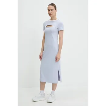 Dámské šaty Šaty Puma modrá barva, midi, přiléhavé, 629769 05X, vel. L