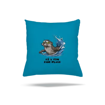 Polštář Bastard Už v tom zase plavu polštář Blue Turquoise