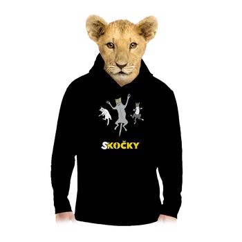 Chlapecká mikina Bastard Skočky dětská mikina klokanka Black