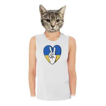 Bastard Ukrajina - Mír dámské tílko volné White