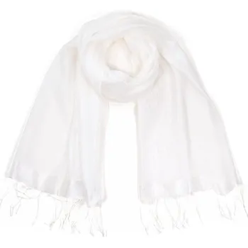 Šála Hedvábný dámský šál - bílý