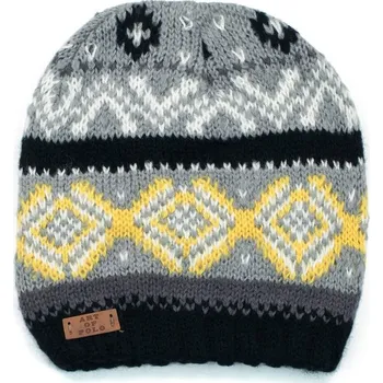 Čepice Unisex čepice se skandinávským vzorem šedá