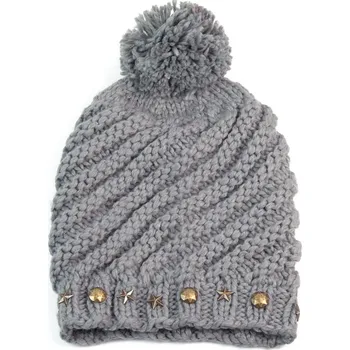 Čepice Zimní čepice s hrubým vzorem šedá