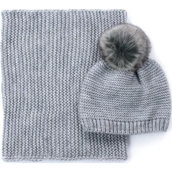Čepice Sada čepice s nákrčníkem šedá