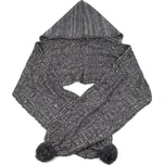 Šál - tunel v melanži tmavě šedý, melírovaný