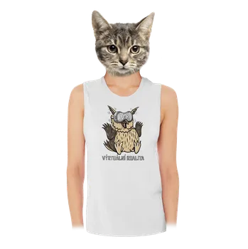 Bastard Výrtuální realita dámské tílko volné White