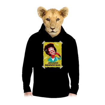 Chlapecká mikina Bastard Mánička dětská mikina klokanka Black