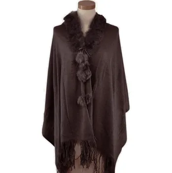 Šála Tmavohnědý Kožešinový Kabát