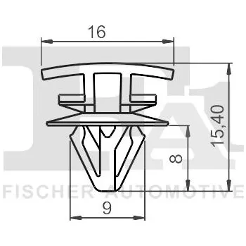 Lišta karosérie Klip, ozdobná / ochranná lišta FA1 22-40040.5