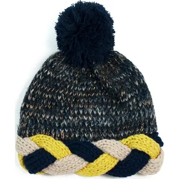 Čepice Čepice s barevným copánkem žlutá