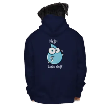 Pánská mikina Bastard Nejsi kapku blbej pánská mikina na zip Navy