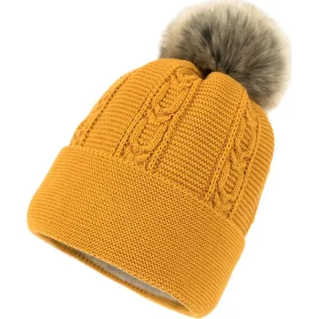 Čepice Stylová Zimní Čepice s Bambulí oranžová