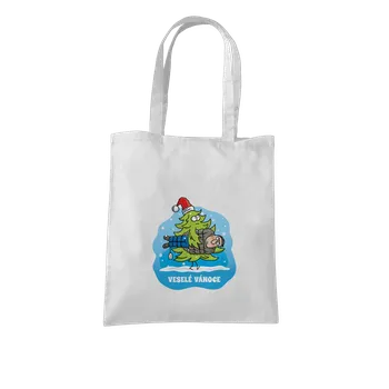 Bastard Veselé Vánoce taška White