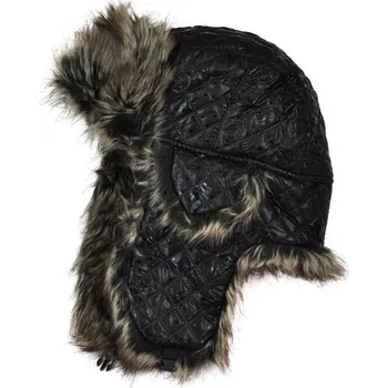 Čepice Zimní blyštivá čepice tmavá