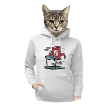 Dámská mikina Bastard Hubnu v pase dámská mikina klokanka White