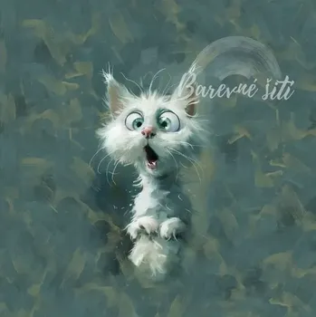 Úplet, Švidrající překvapená kočka, panel (E) (Top kvalitní úplet Bella)