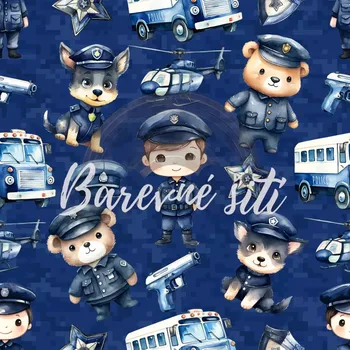 Úplet, Modrá dětská policie (E) (Top kvalitní úplet Bella digitisk)