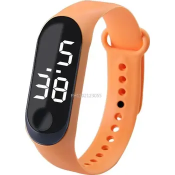 Hodinky Silikonové sportovní hodinky | digitální hodinky, unisex - Oranžová