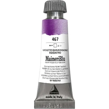 Vodová barva Maimeri Blu Akvarelová barva Quinacridone Violet Reddish 467 12 ml 1 ks